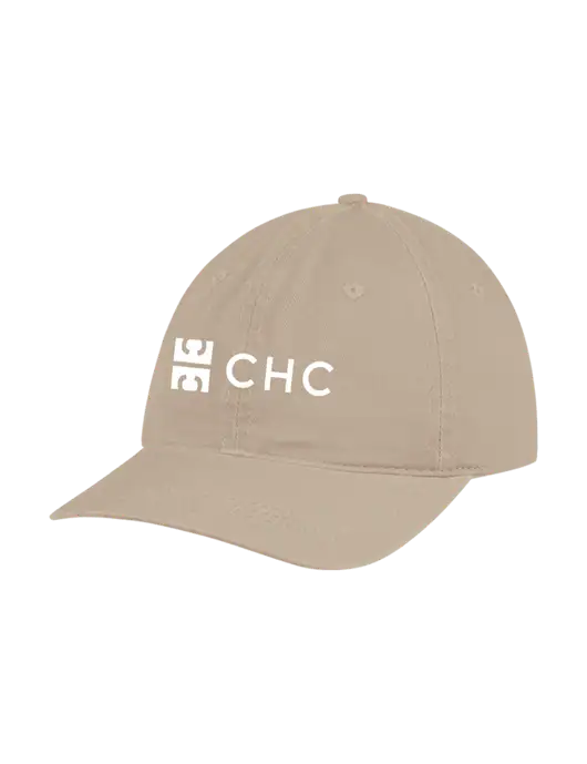 Garment Washed Unstructured Twill Tan Cap w/CHC Logo