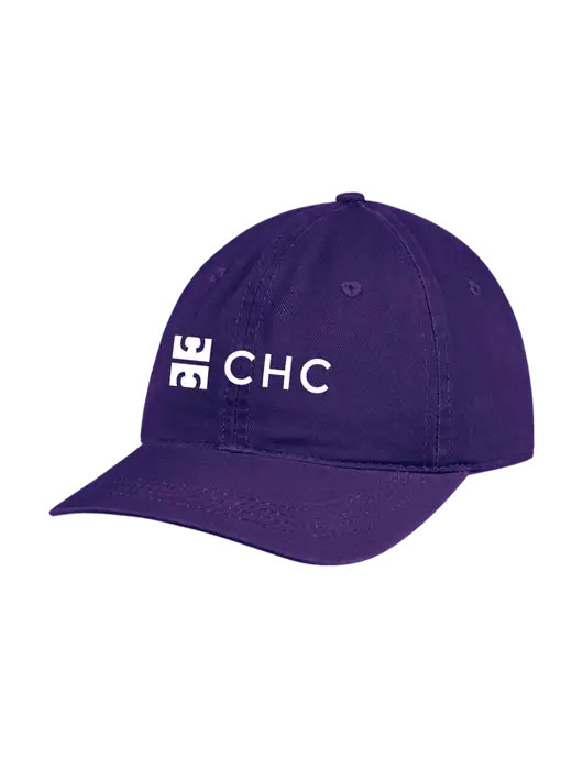 Garment Washed Unstructured Twill Purple Cap w/CHC Logo