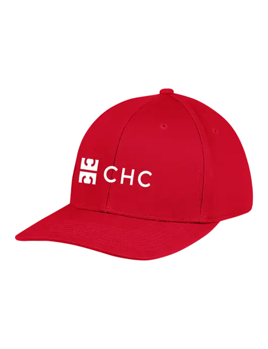 Premium Modern Structured Twill Red Snapback Cap w/CHC Logo