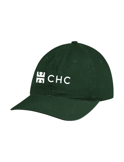 Garment Washed Unstructured Twill Dark Green Cap w/CHC Logo