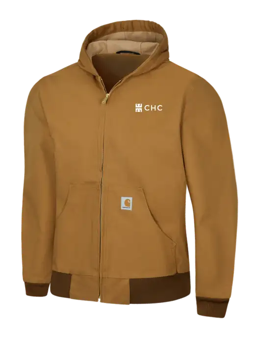 Carhartt Brown Thermal Lined Duck Active Jacket w/CHC Logo
