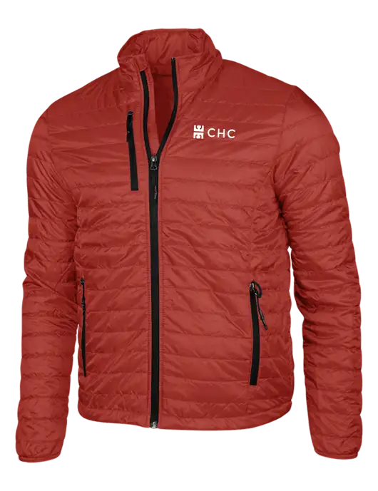 Dark Red Puffy Packable Jacket w/CHC Logo