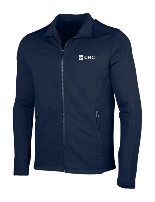 Navy Grid Fleece Jacket w/CHC Logo