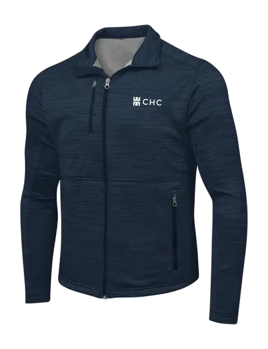 Navy Digi Stripe Fleece Jacket w/CHC Logo