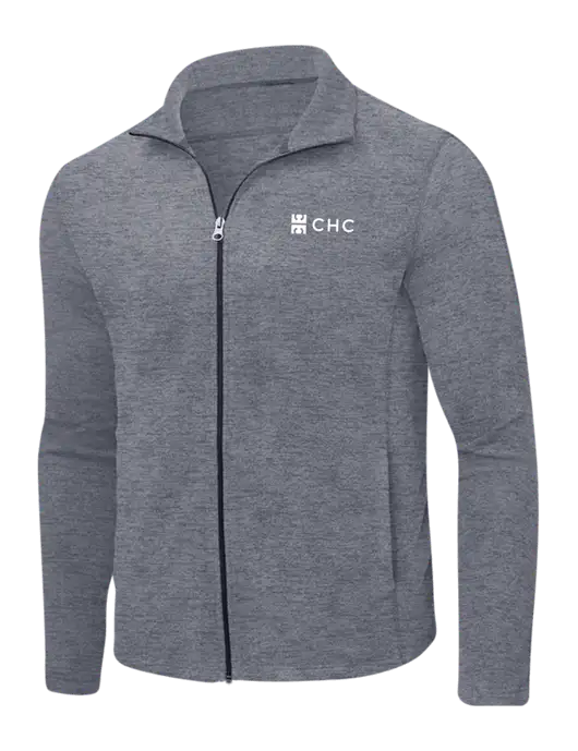 Light Navy Heather Microfleece Full-Zip Jacket w/CHC Logo