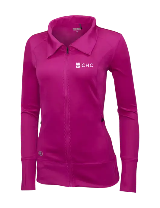 OGIO Dark Fuchsia Womens Endurance Fulcrum Full-Zip w/CHC Logo