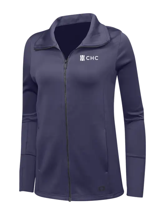OGIO Navy Womens Endurance Modern Performance Full-Zip w/CHC Logo