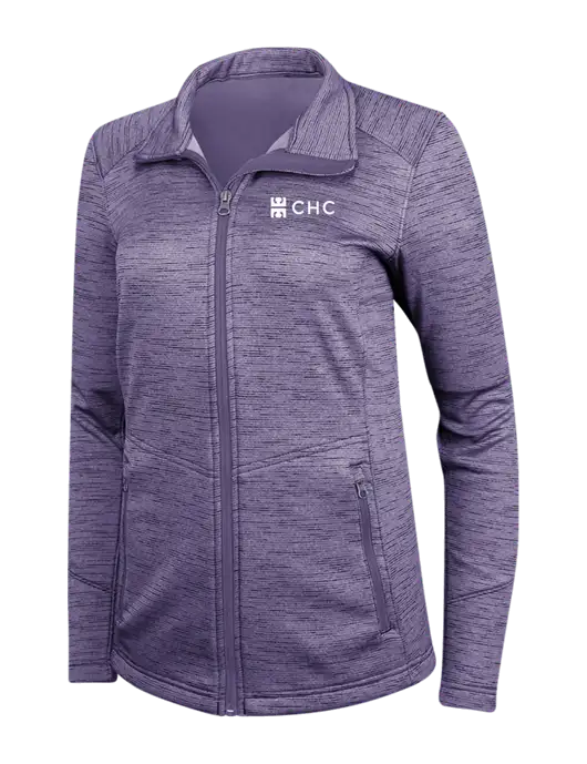 Purple Womens Digi Stripe Fleece Jacket w/CHC Logo