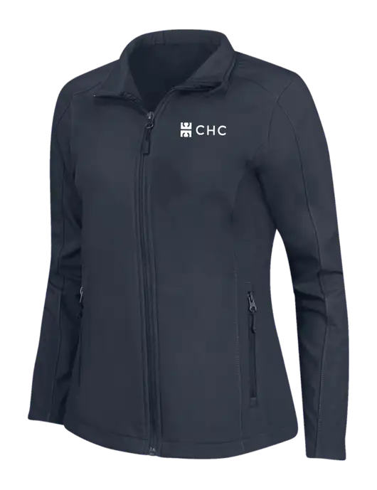 Navy Womens Core Soft Shell Jacket w/CHC Logo