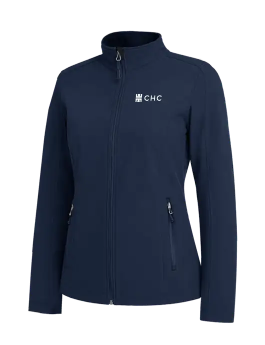 Navy Womens Core Soft Shell Jacket w/CHC Logo