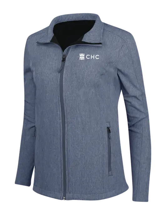 Navy Heather Womens Core Soft Shell Jacket w/CHC Logo