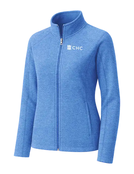 Light Royal Heather Womens Microfleece Full-Zip Jacket w/CHC Logo