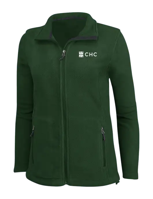 Womens Fleece Dark Green Jacket w/CHC Logo