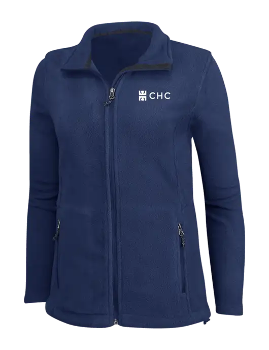 Womens Navy Fleece Jacket w/CHC Logo