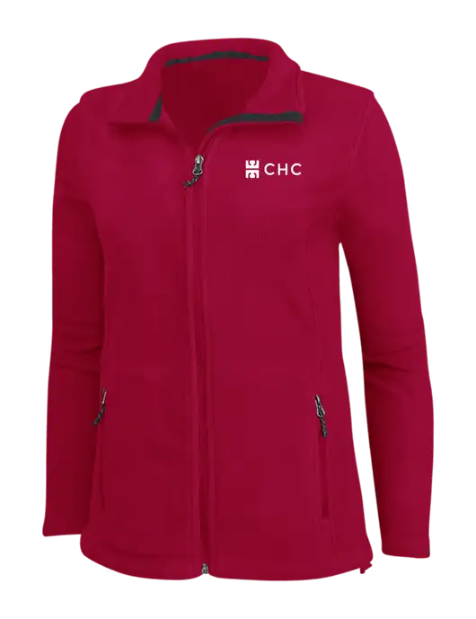 Womens Red Fleece Jacket w/CHC Logo