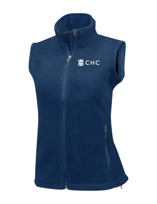 Navy Womens Fleece Vest w/CHC Logo