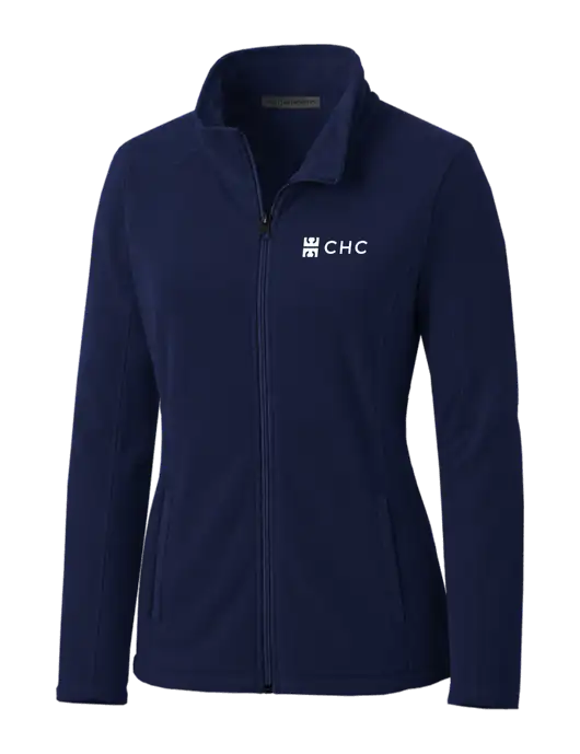 Navy Womens Microfleece Jacket w/CHC Logo