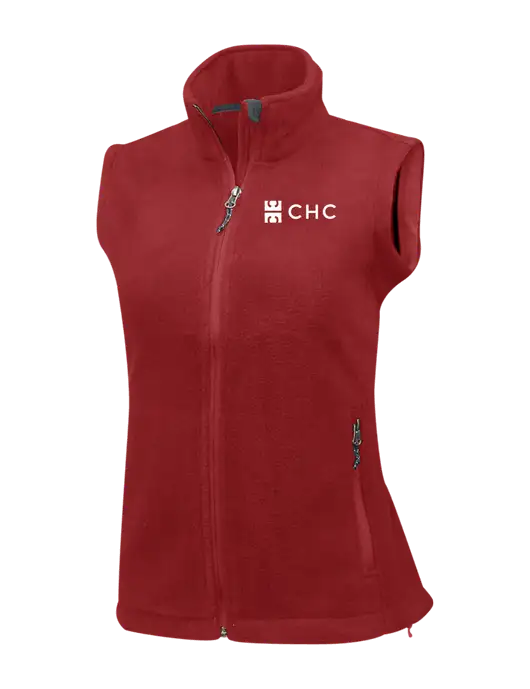 Red Womens Fleece Vest w/CHC Logo