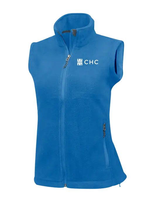 Royal Womens Fleece Vest w/CHC Logo