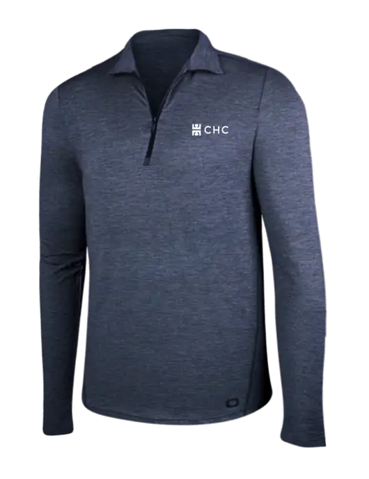 OGIO Blue Indigo Heather Endurance Force 1/4 Zip w/CHC Logo