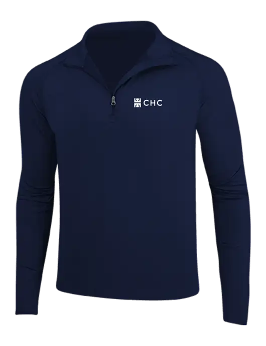 Navy Sport Wick Stretch 1/4 Zip Pullover w/CHC Logo