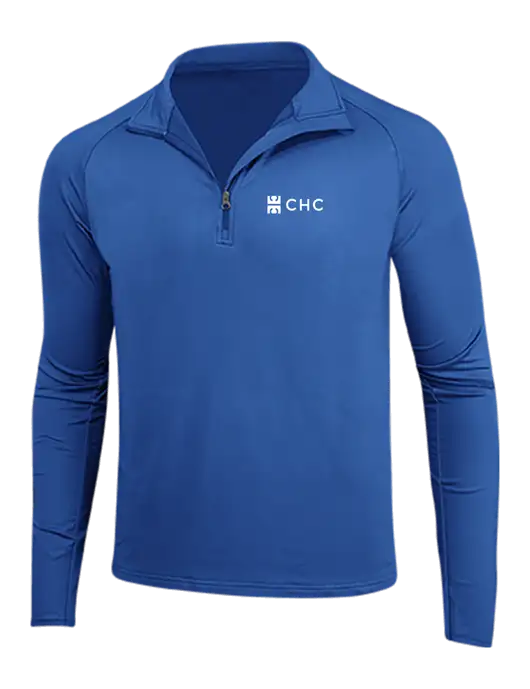 Dark Royal Sport Wick Stretch 1/4 Zip Pullover w/CHC Logo