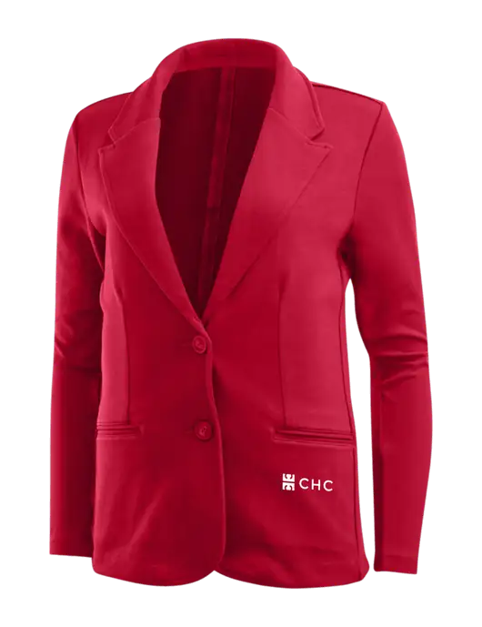 Rich Red Womens Knit Blazer w/CHC Logo
