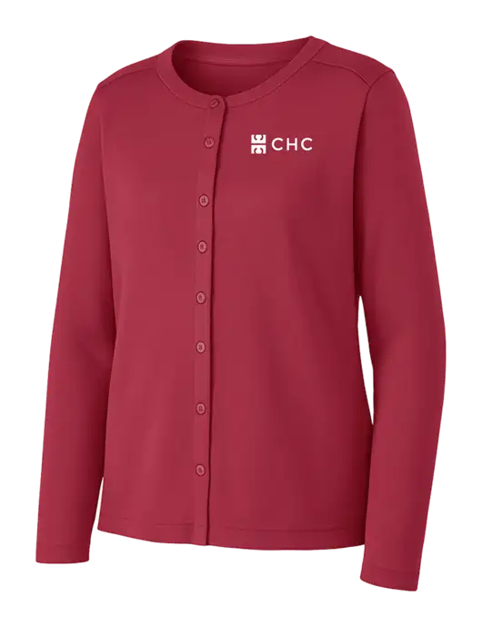 Rich Red Womens Concept Stretch Button-Front Cardigan Sweater w/CHC Logo