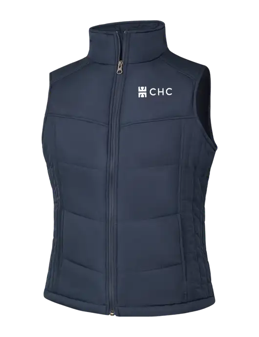  Womens Dark Slate/Black Puffy Vest w/CHC Logo