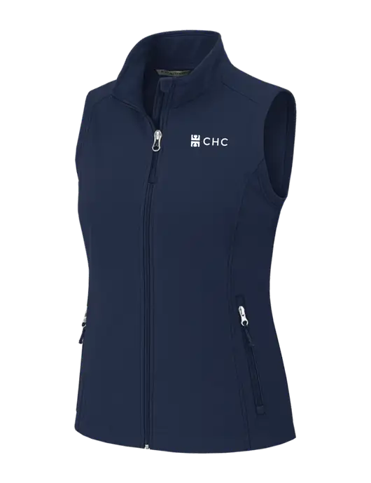 Navy Womens Core Soft Shell Vest w/CHC Logo