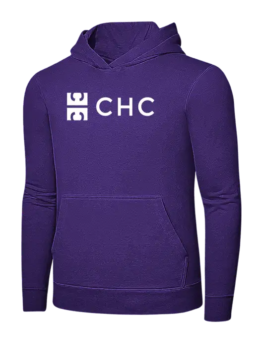 Purple 7.8 oz Ring Spun Hooded Sweatshirt w/CHC Logo