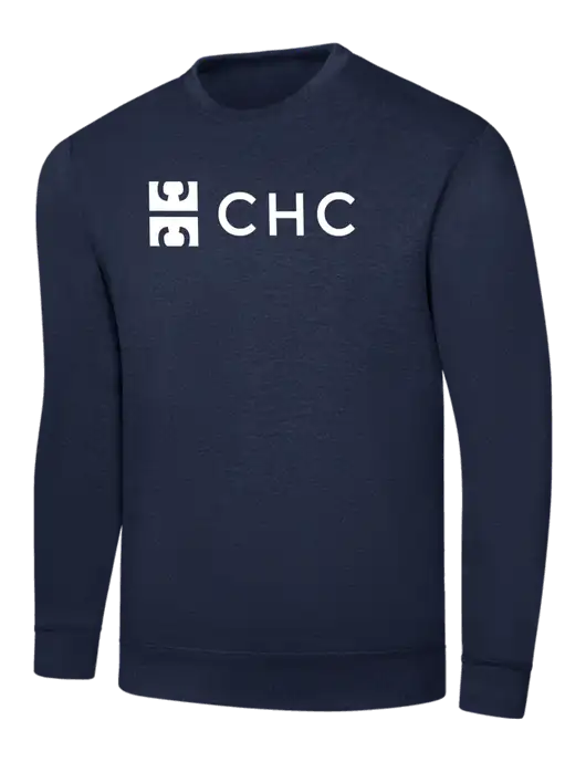 Navy 7.8 oz Ring Spun Crew Sweatshirt w/CHC Logo