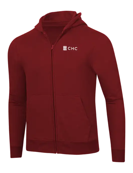 Cardinal 8.5 oz Ring Spun Zip Hooded Sweatshirt w/CHC Logo