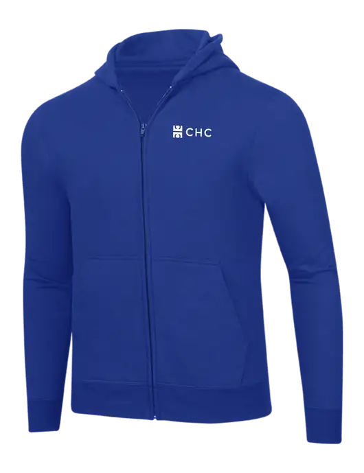 True Royal 8.5 oz Ring Spun Zip Hooded Sweatshirt w/CHC Logo
