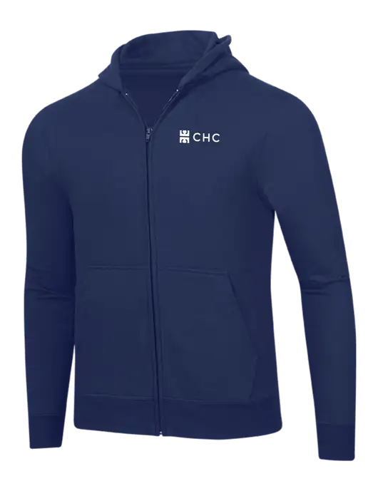 Navy 8.5 oz Ring Spun Zip Hooded Sweatshirt w/CHC Logo