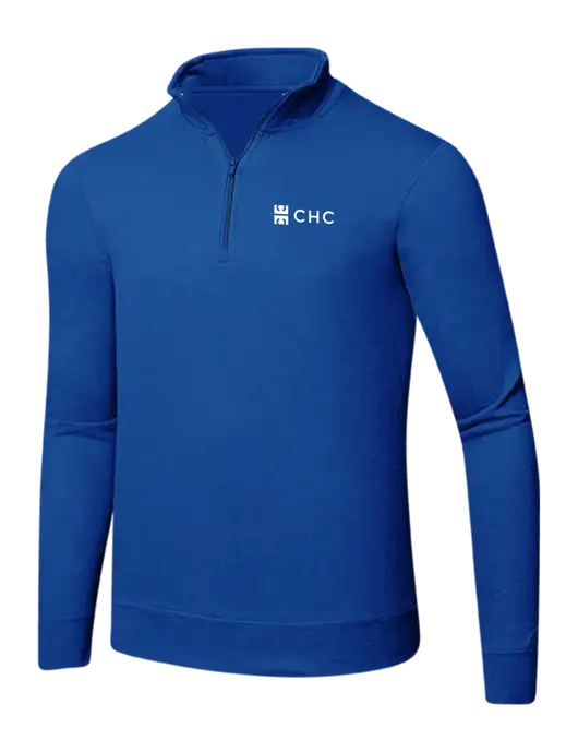True Royal 8.5 oz Ring Spun 1/4 Zip Pullover Sweatshirt w/CHC Logo