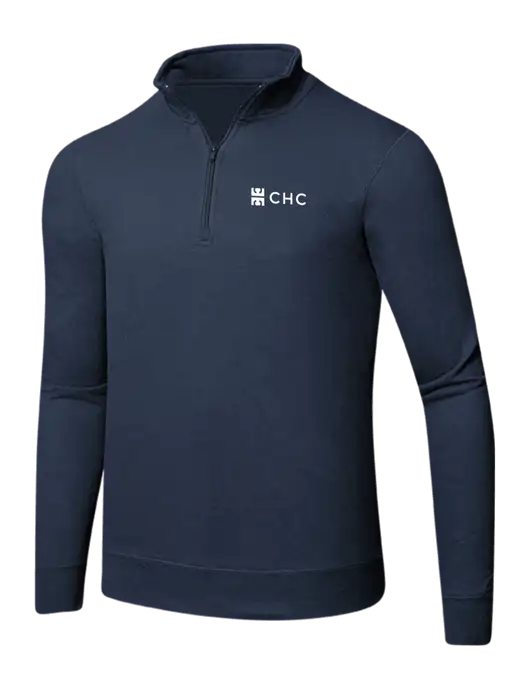 Team Navy 8.5 oz Ring Spun 1/4 Zip Pullover Sweatshirt w/CHC Logo
