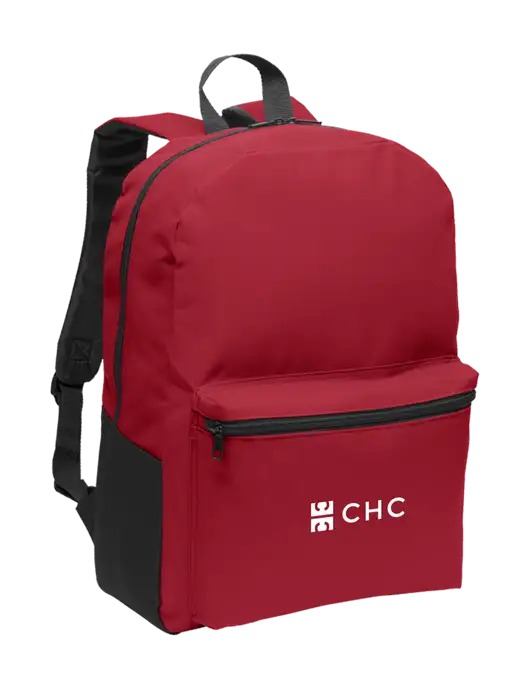 Casual Red Lightweight Laptop Backpack w/CHC Logo