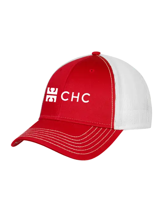 Red/White Mesh Trucker Cap Snap Back w/CHC Logo