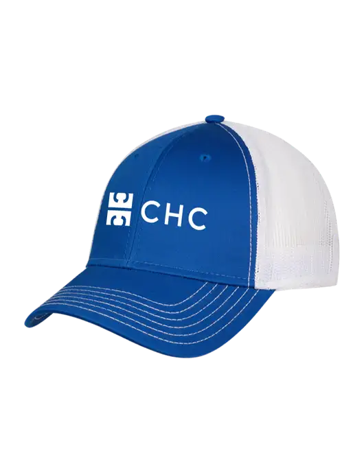 Royal/White Mesh Trucker Cap Snap Back w/CHC Logo