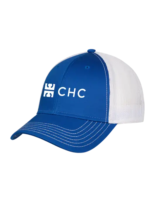 Royal & White Mesh Trucker Cap Snap Back w/CHC Logo