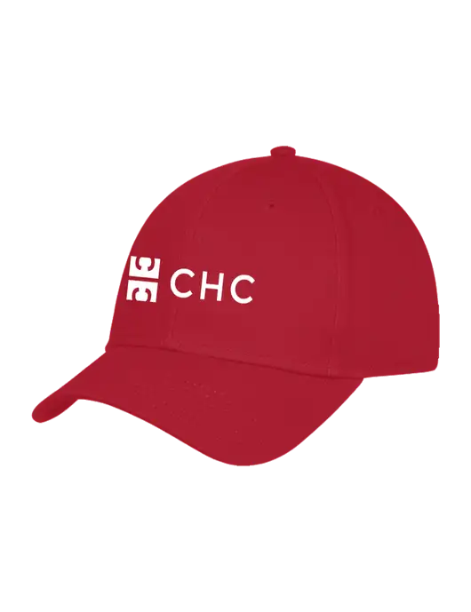 Red Structured Cap Hook & Loop w/CHC Logo