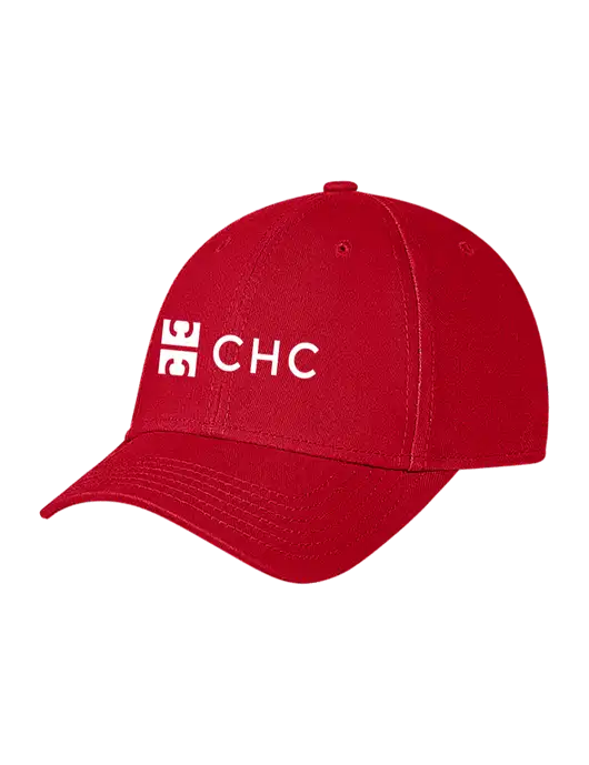 Red Structured Soft Snap Closure Hook & Loop Cap w/CHC Logo