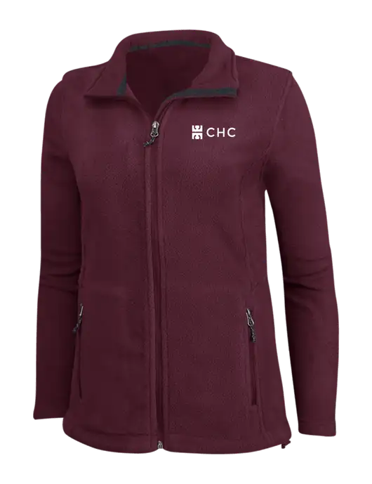 Womens Maroon Fleece Jacket w/CHC Logo