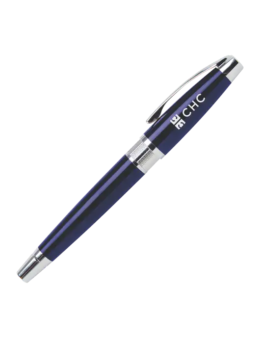 Masscotti Navy Rollerball Pen - Black Ink w/CHC Logo