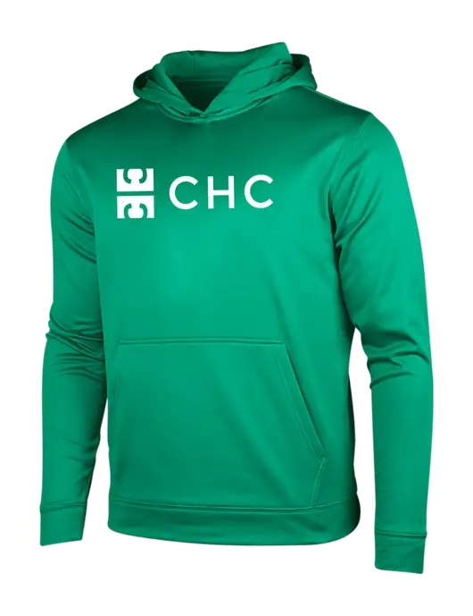 Kelly Green Sport-Wick Fleece Hooded Pullover w/CHC Logo