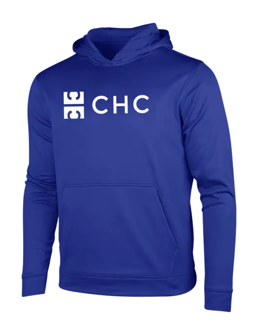 True Royal Sport-Wick Fleece Hooded Pullover w/CHC Logo