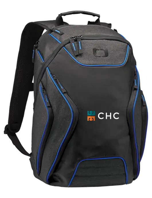 OGIO Royal Blue/Heather Grey Hatch Laptop Backpack
 w/CHC Logo
