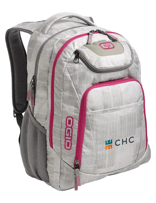 OGIO Light Grey/Pink Excelsior Laptop Backpack w/CHC Logo