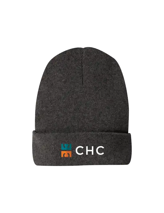 Recycled Charcoal Heather Beanie w/CHC Logo